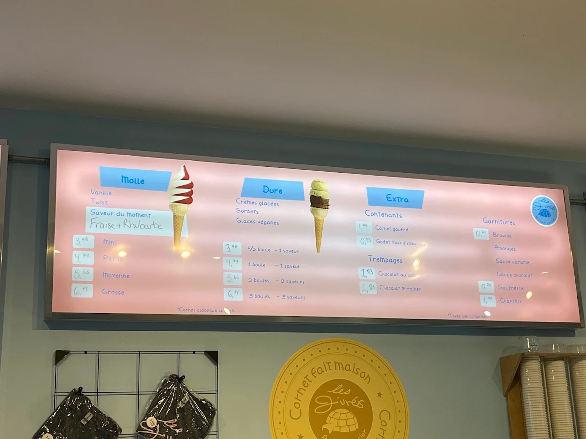 Menu, Les Givrés Hochelaga