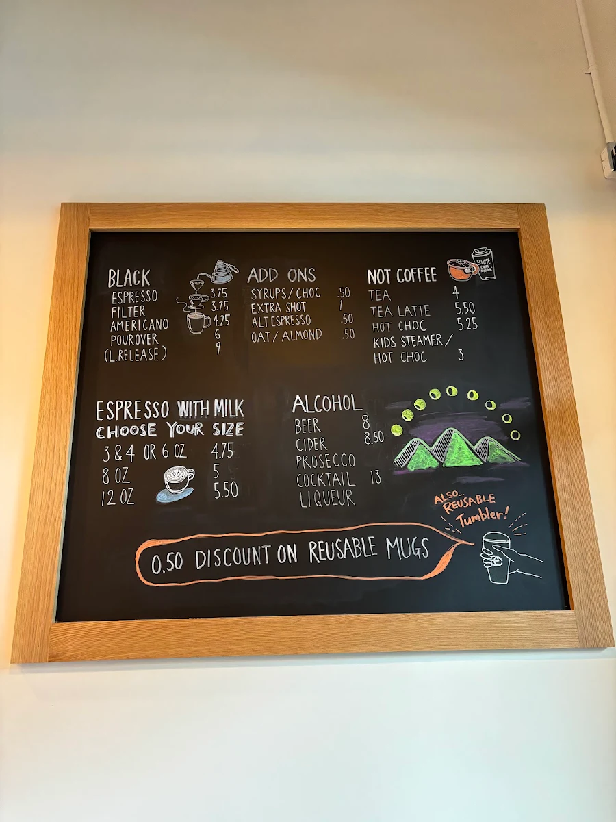 Menu, Eclipse Coffee Roasters