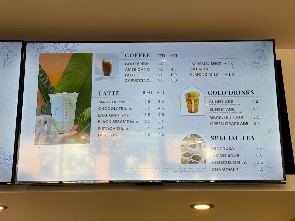 Menu, Kream