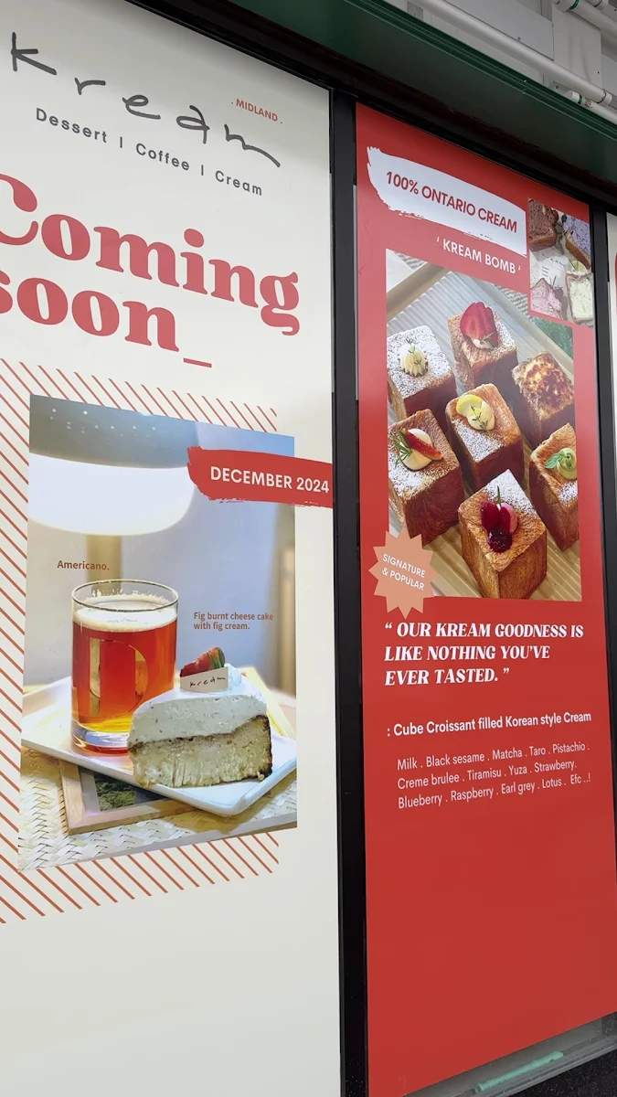 Menu, Kream