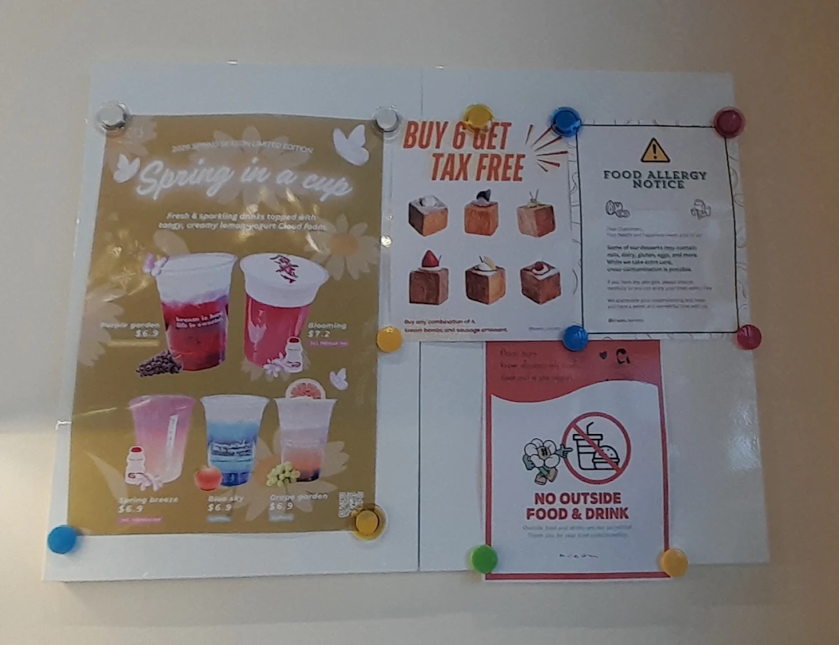 Menu, Kream