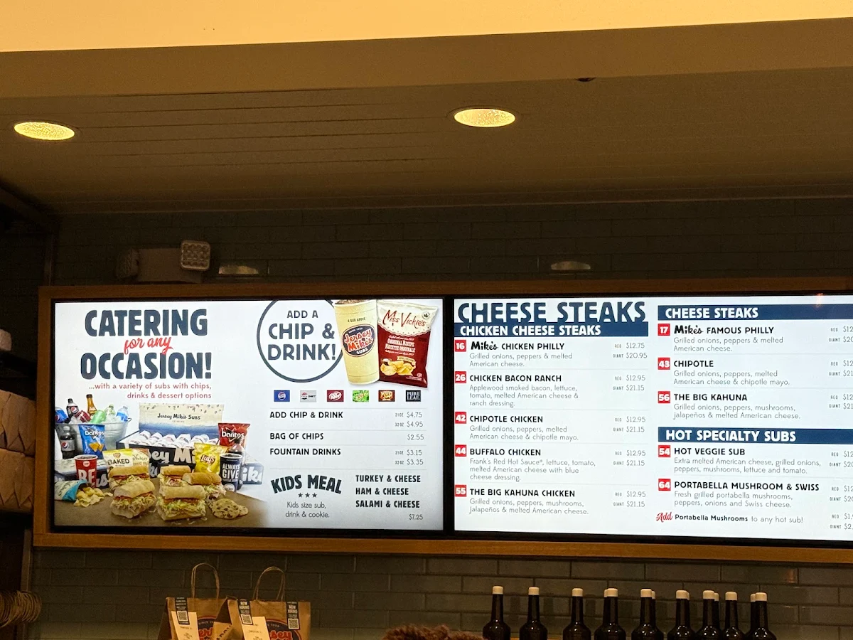 Menu, Jersey Mike's Subs