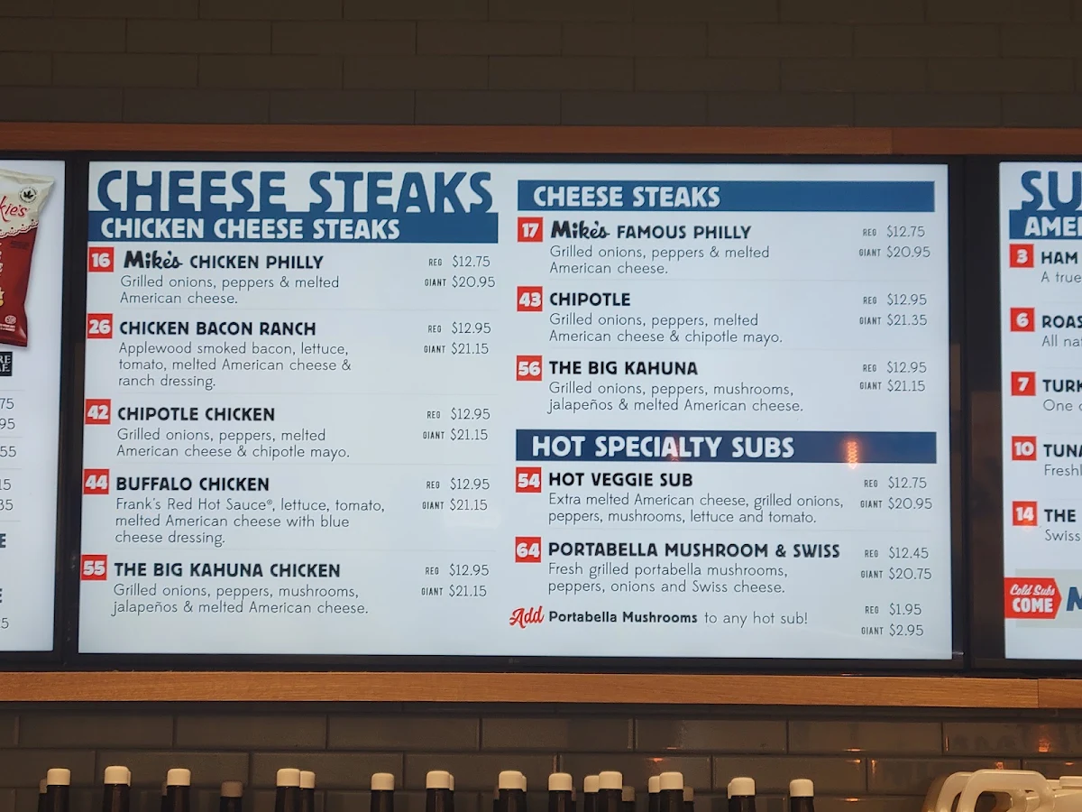 Menu, Jersey Mike's Subs