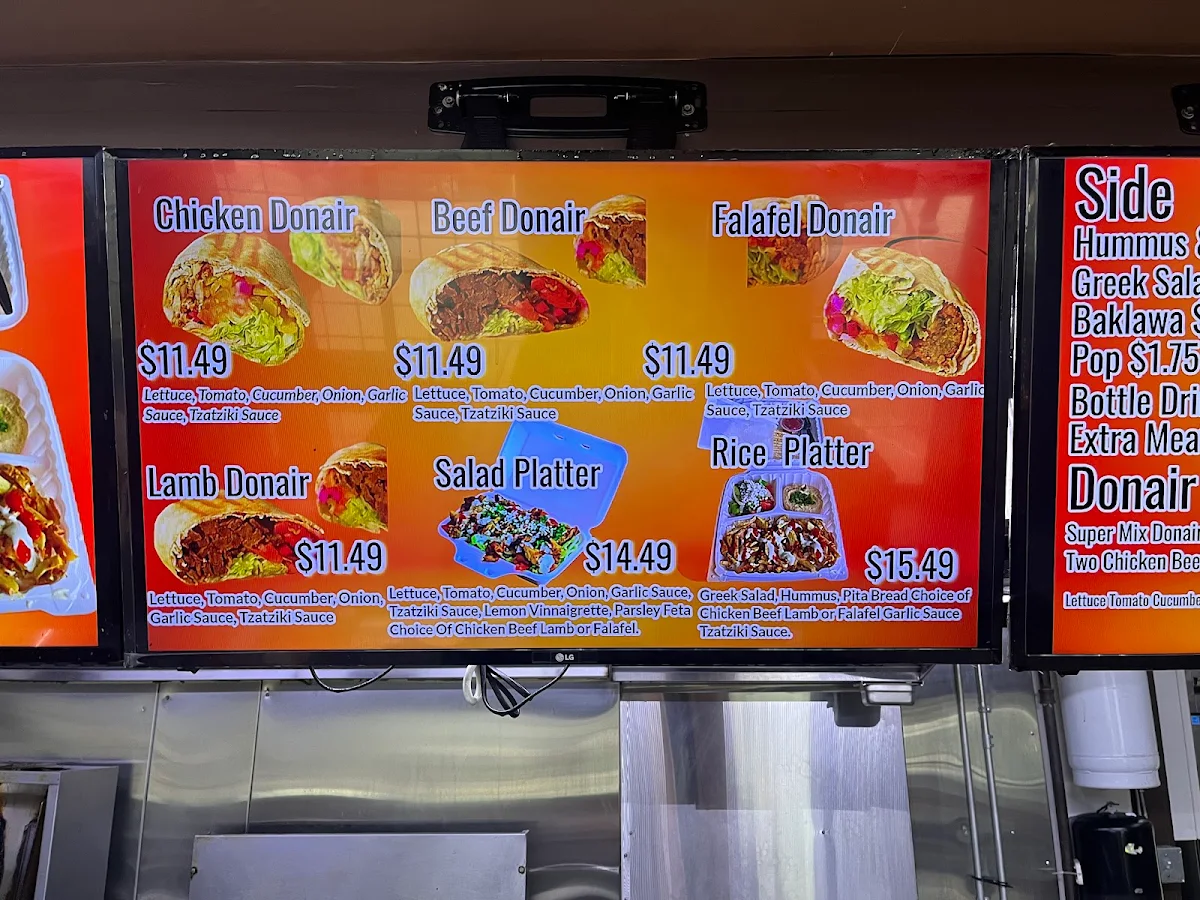 Menu, Donair & Kebab Extreme Shawarma Halal