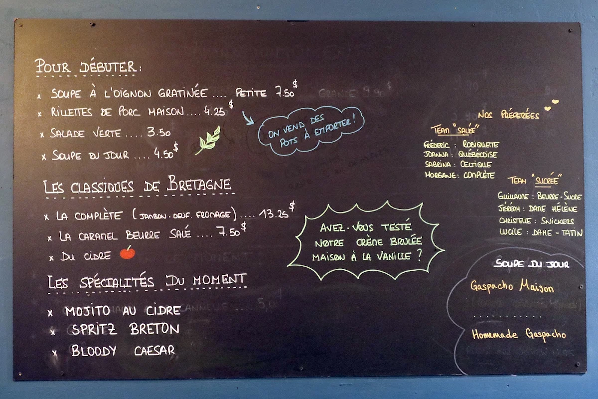 Menu, Breizh Café