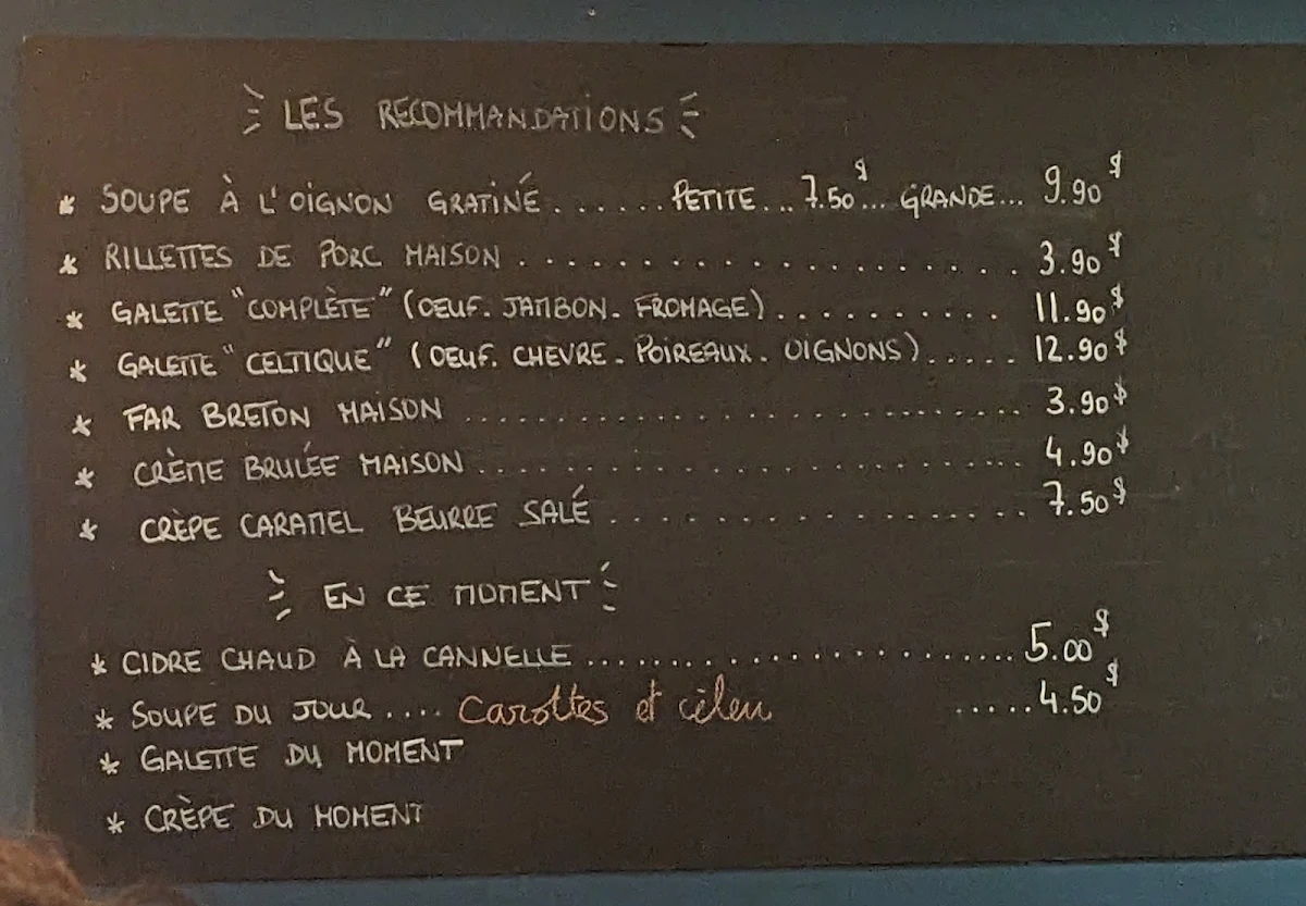 Menu, Breizh Café