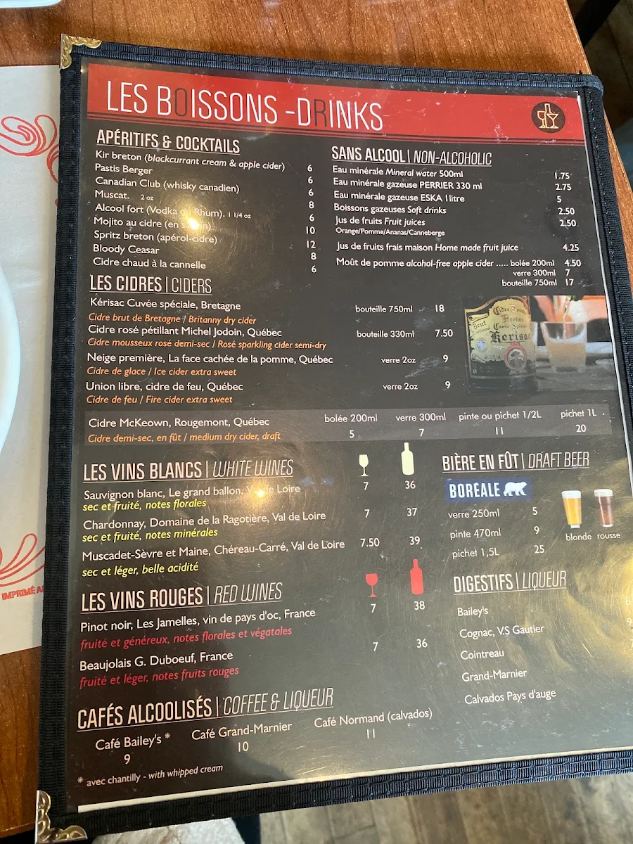 Menu, Breizh Café