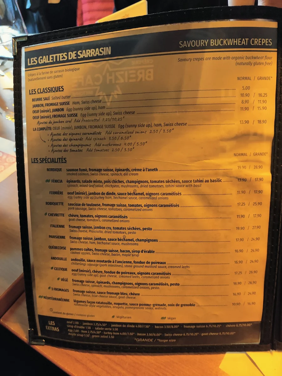 Menu, Breizh Café