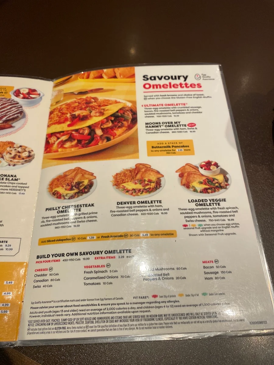Menu, Denny's Restaurant Kamloops North