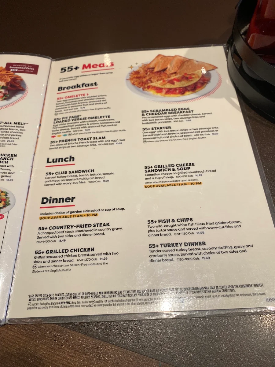 Menu, Denny's Restaurant Kamloops North