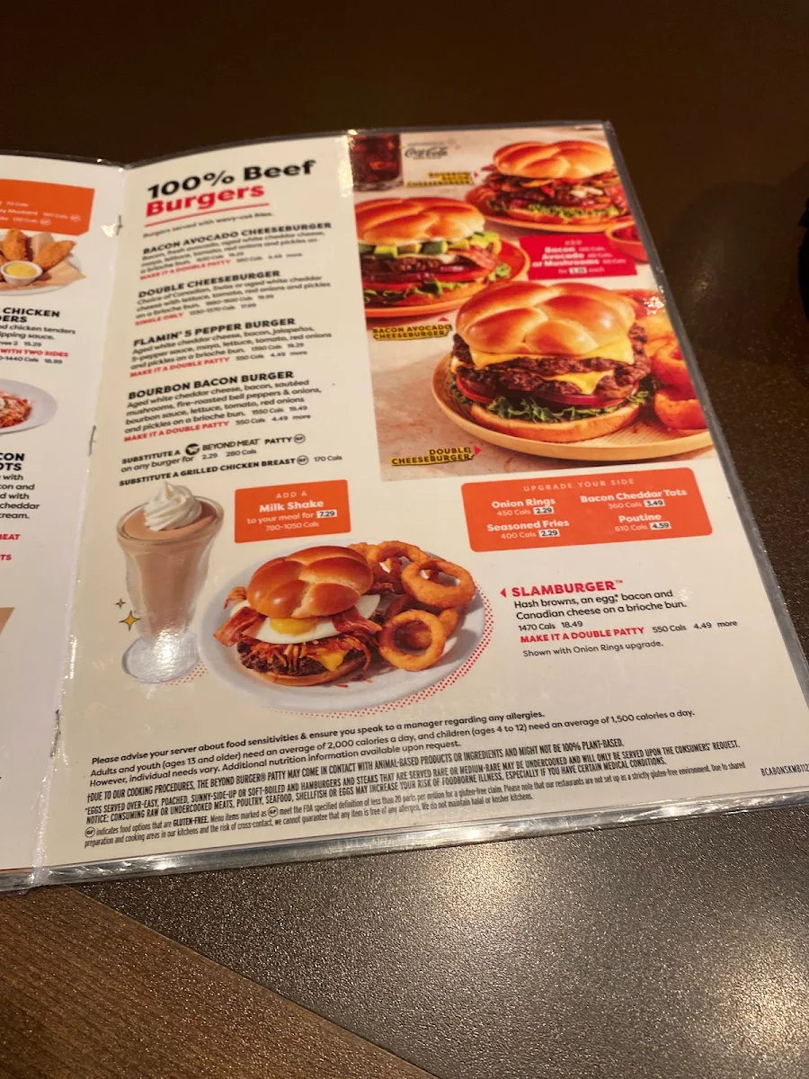 Menu, Denny's Restaurant Kamloops North