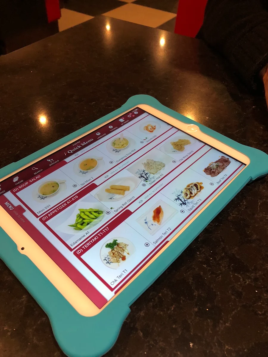 Menu, Mizu All You Can Eat