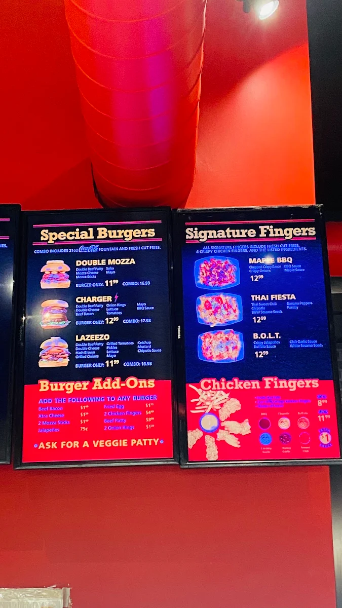 Menu, Charger Gourmet Burgers & Poutine (HALAL)