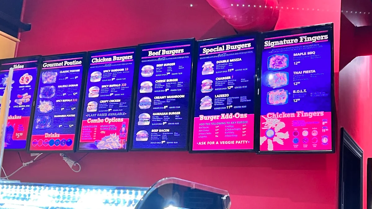Menu, Charger Gourmet Burgers & Poutine (HALAL)