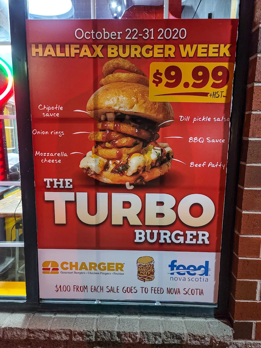 Menu, Charger Gourmet Burgers & Poutine (HALAL)
