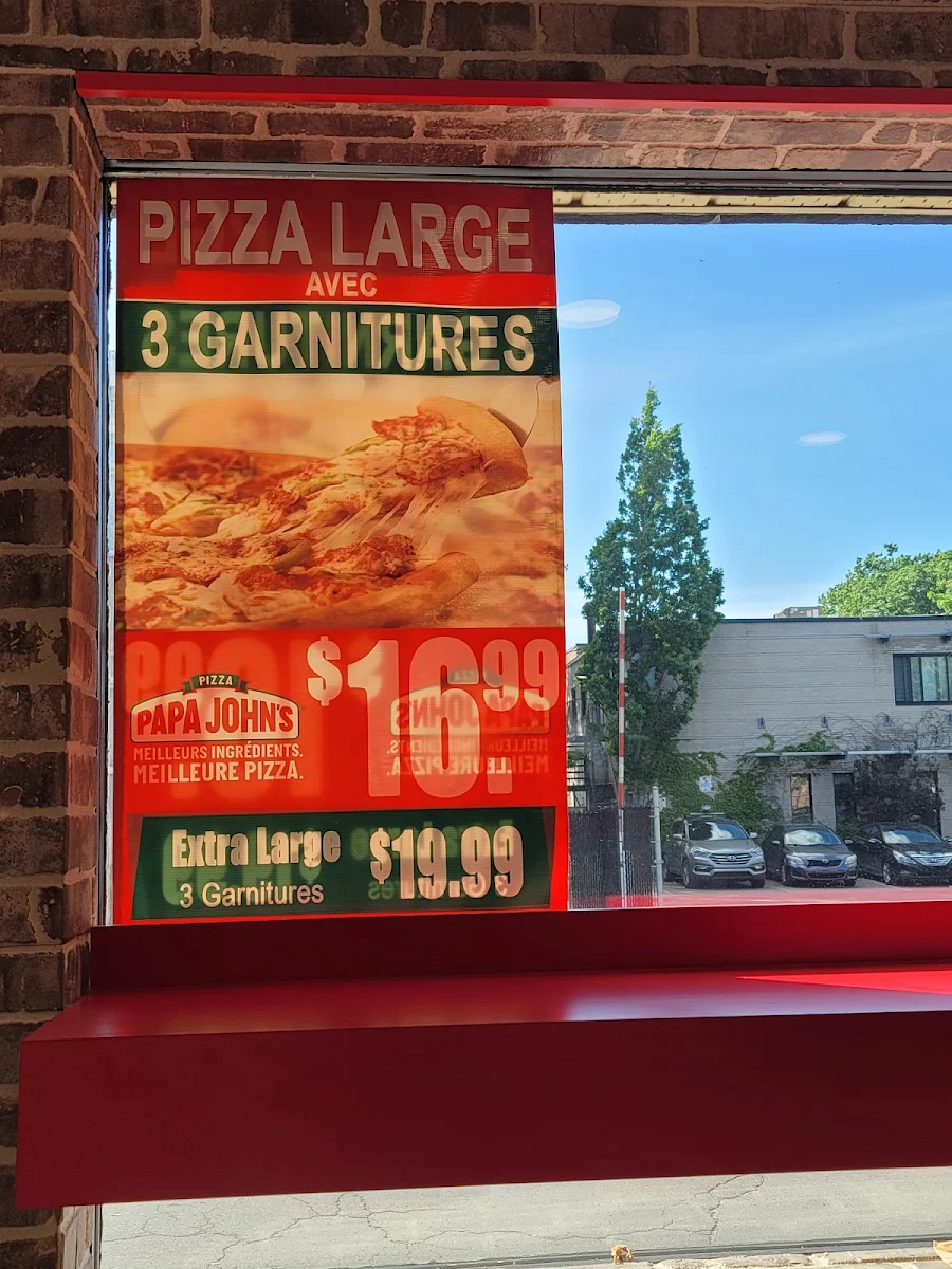Menu, Papa John’s Pizza