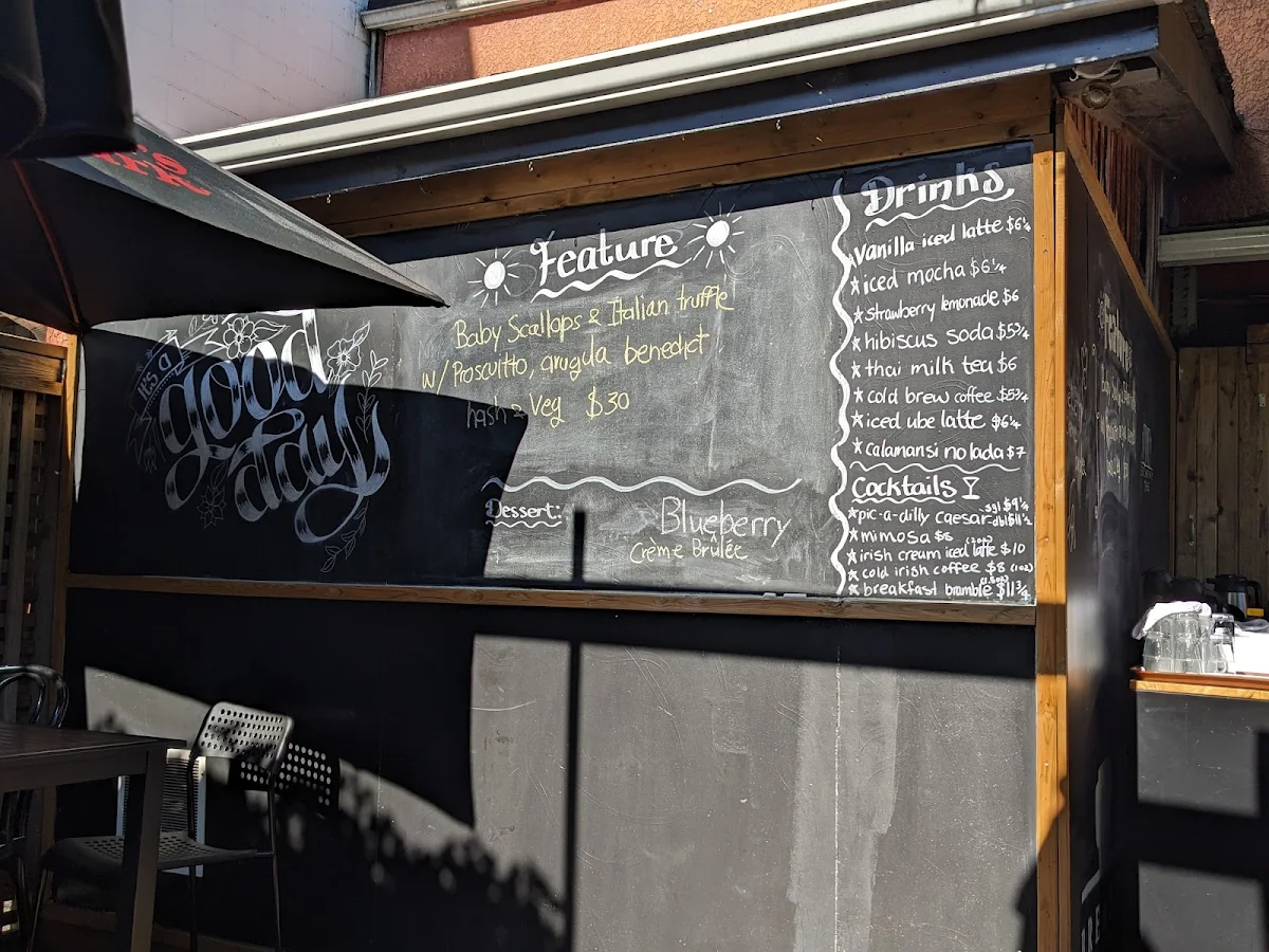 Menu, Breakfast Table South Granville