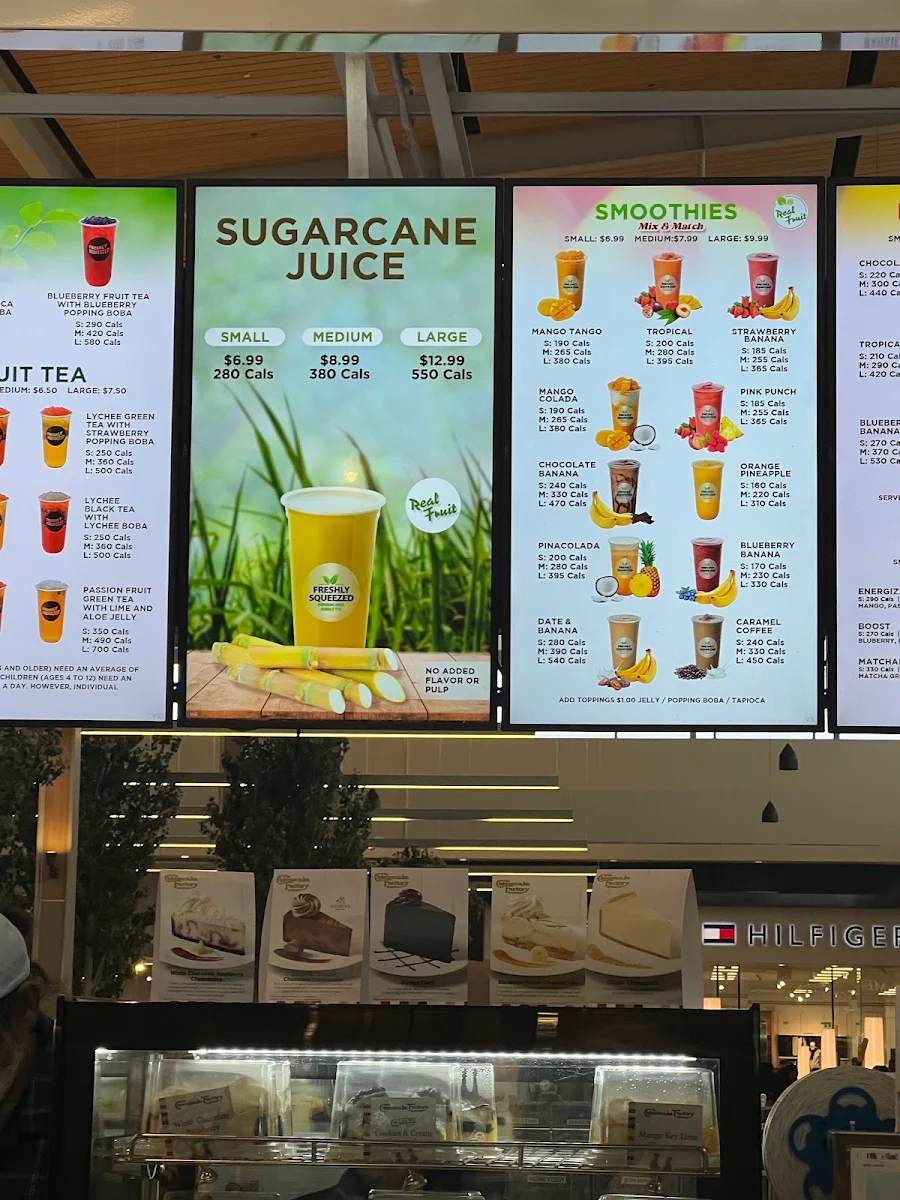 Menu, Freshly Squeezed