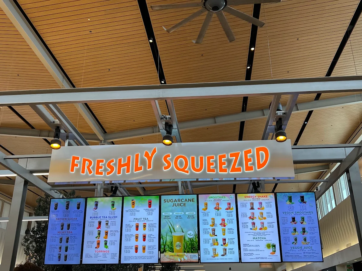 Menu, Freshly Squeezed