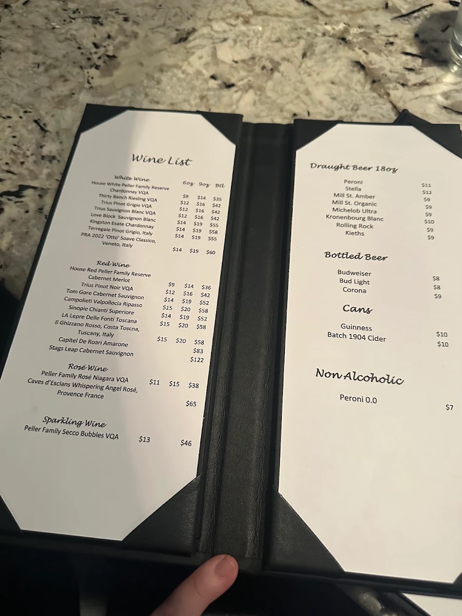 Menu, Cavallo Nero