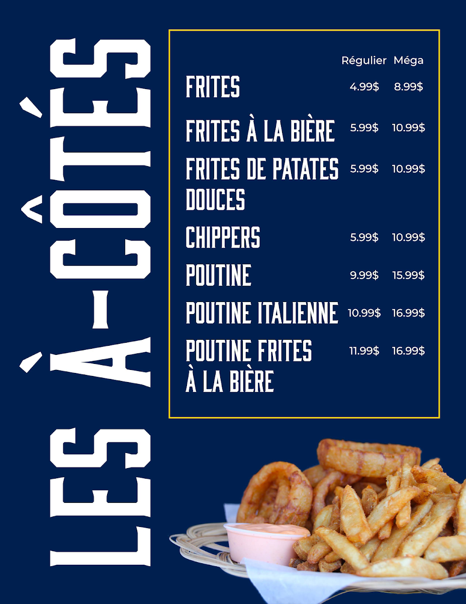 Menu, Willy's Pub