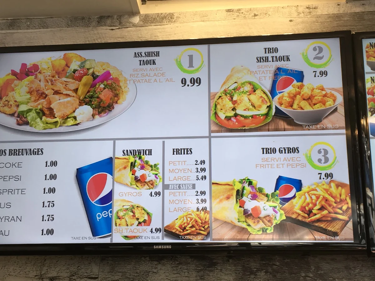 Menu, Pizza Lagua
