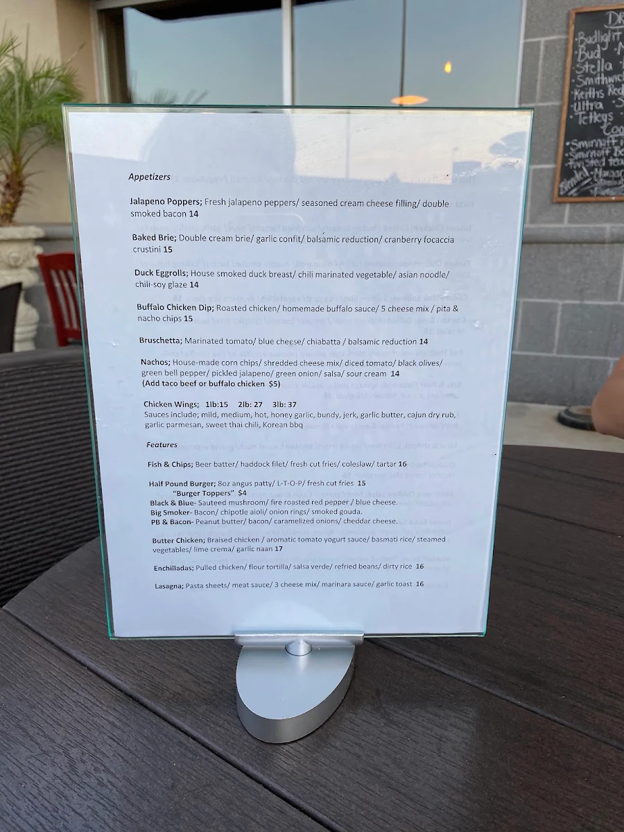 Menu, Simcoe Arms