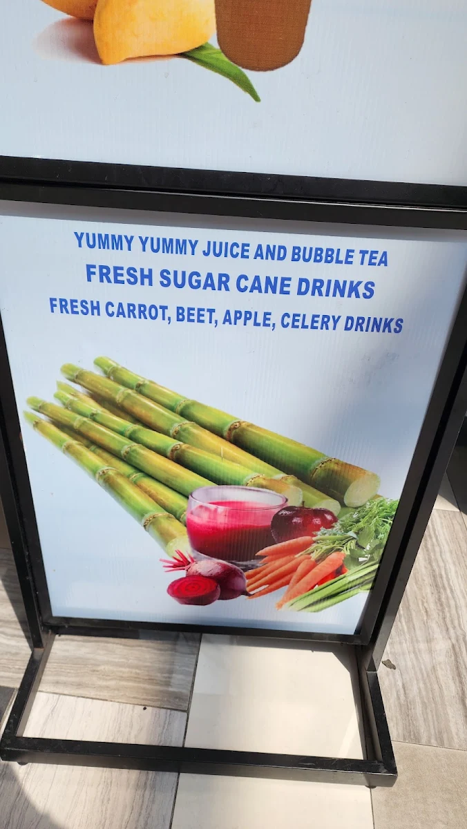 Menu, Yummy yummy juice & bubble tea