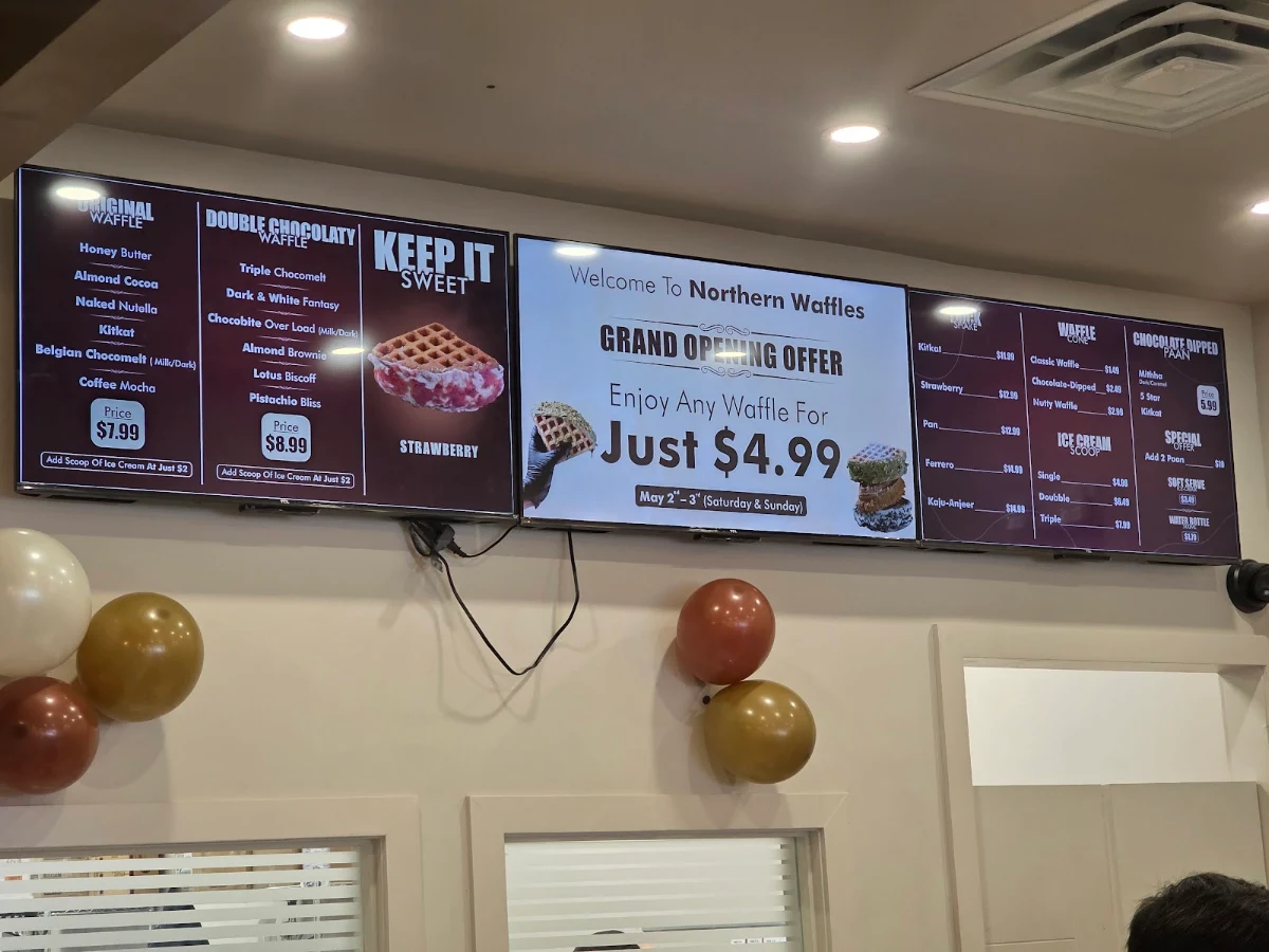 Menu, Northern Waffles