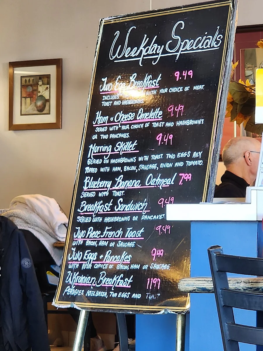 Menu, Seine River Cafe