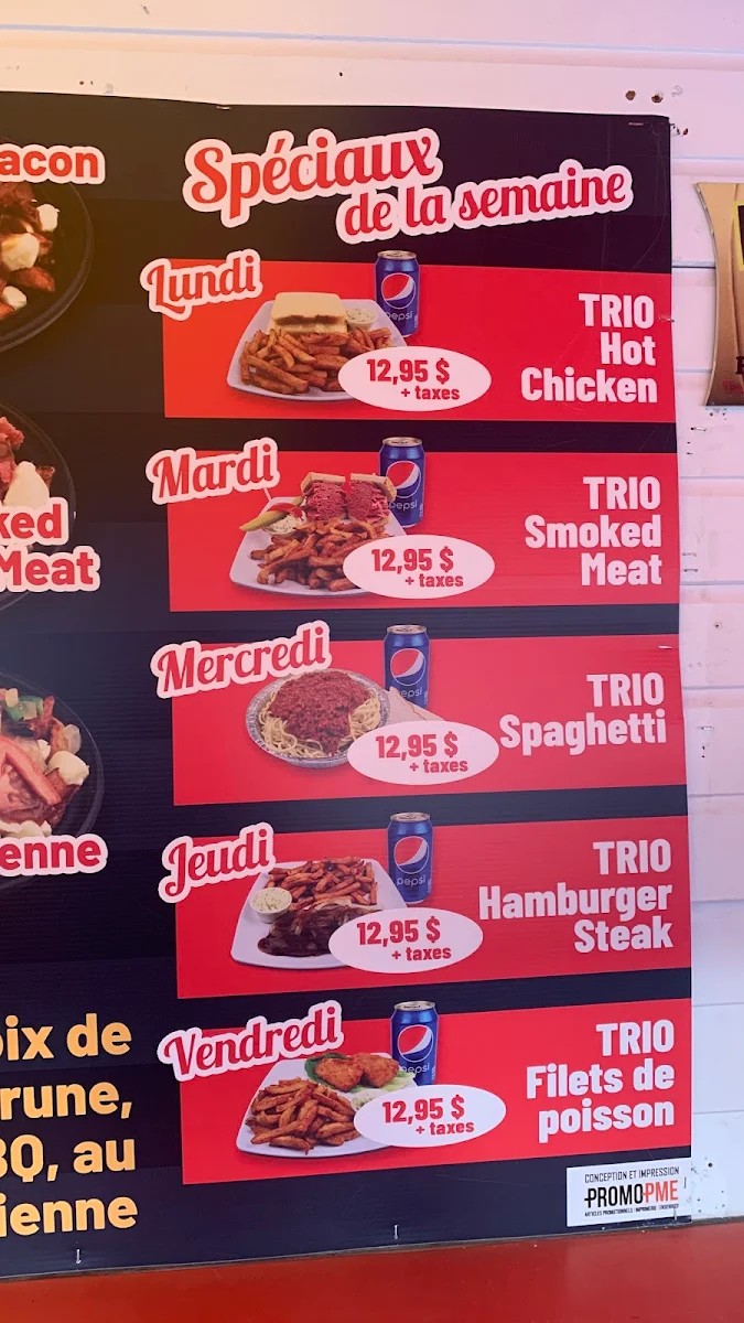 Menu, Chez Lou Patate