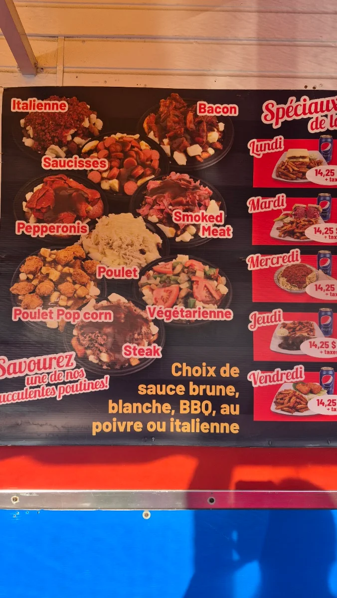 Menu, Chez Lou Patate
