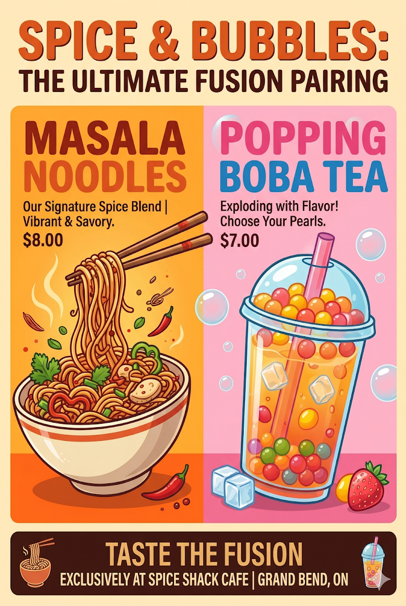 Menu, Spice Shack