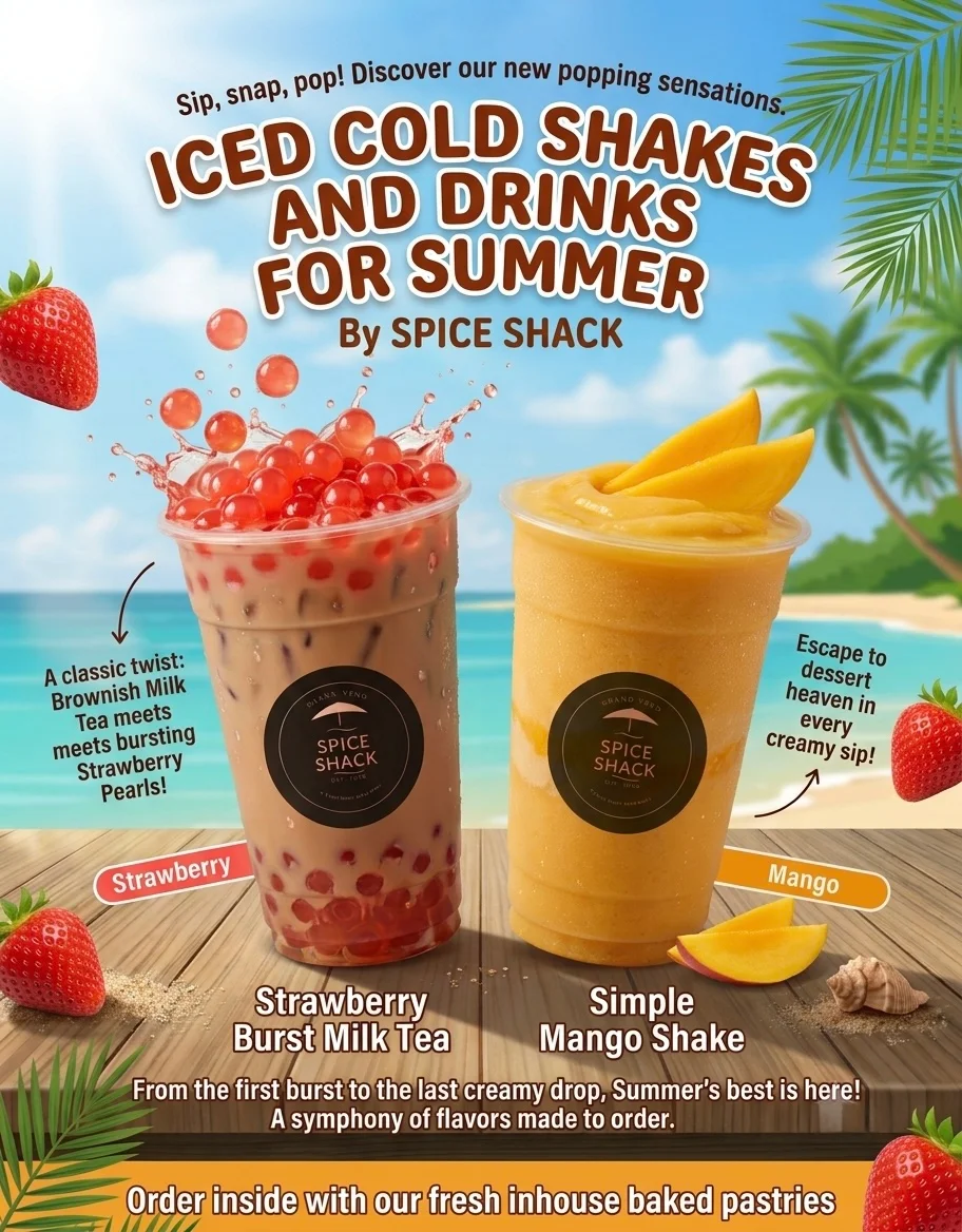 Menu, Spice Shack