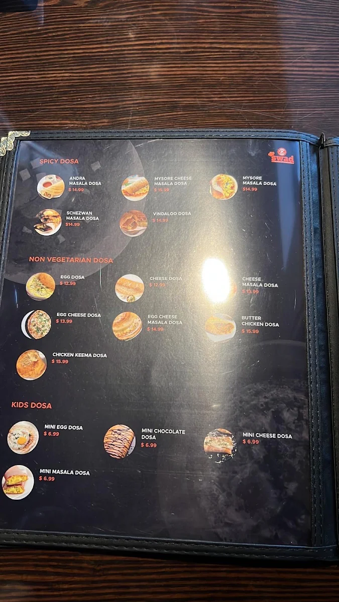 Menu, Swad Restaurant