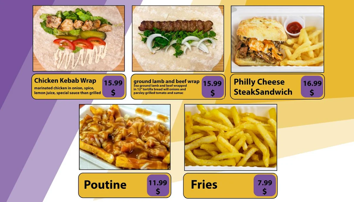 Menu, Food Daddy