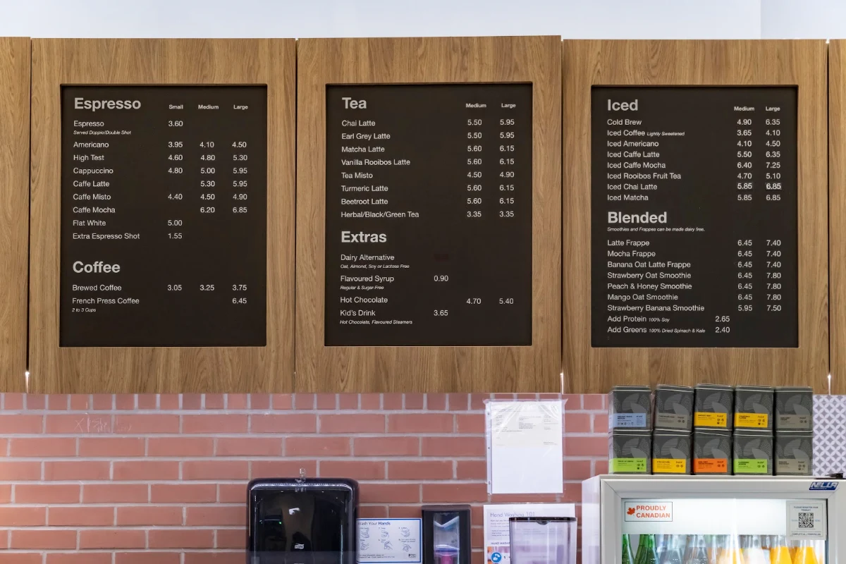 Menu, Good Earth Coffeehouse - Credit Valley Hospital