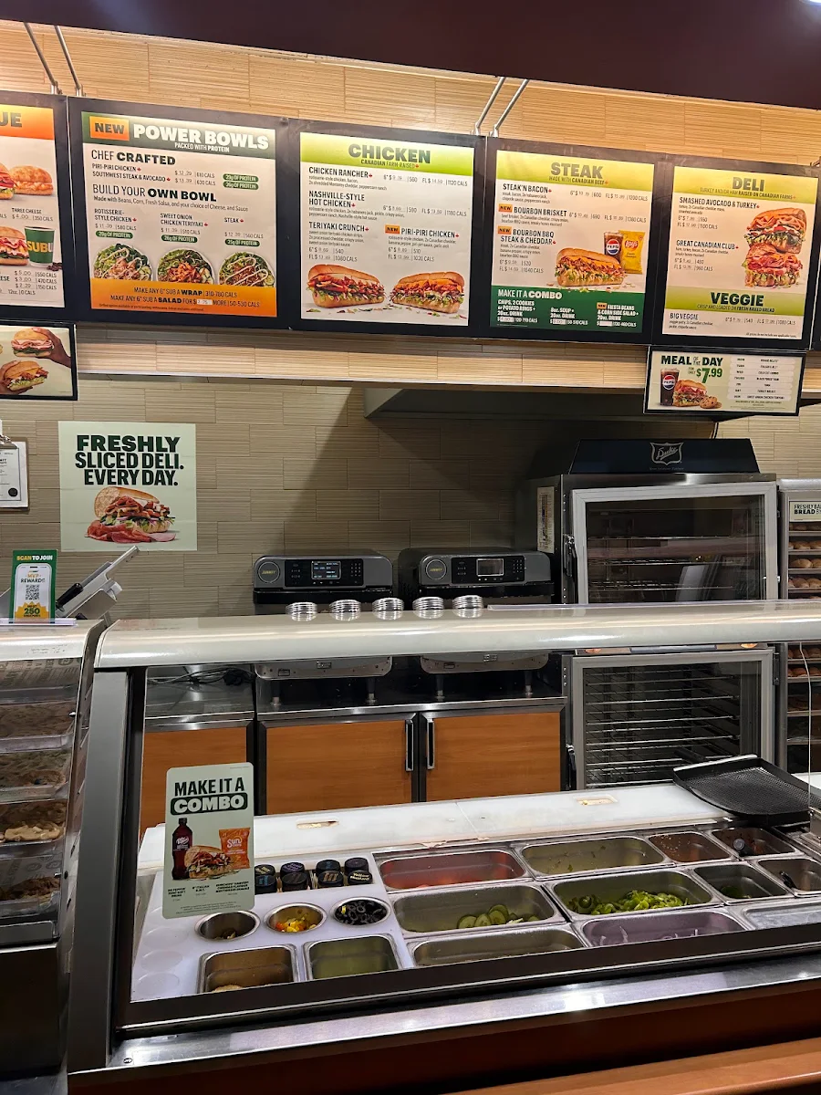 Menu, Subway