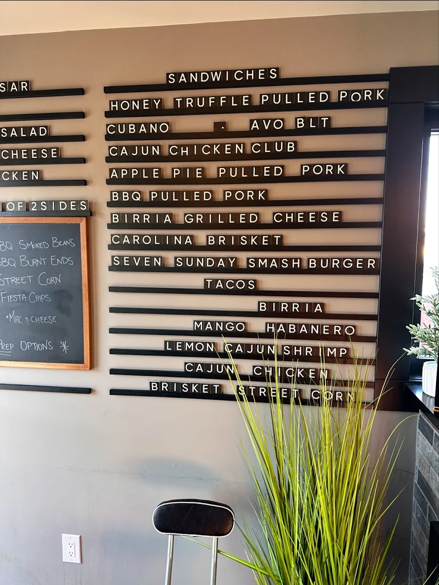 Menu, Bistro On B