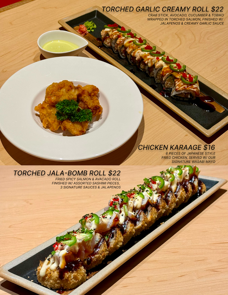 Menu, Mi-Ne Sushi