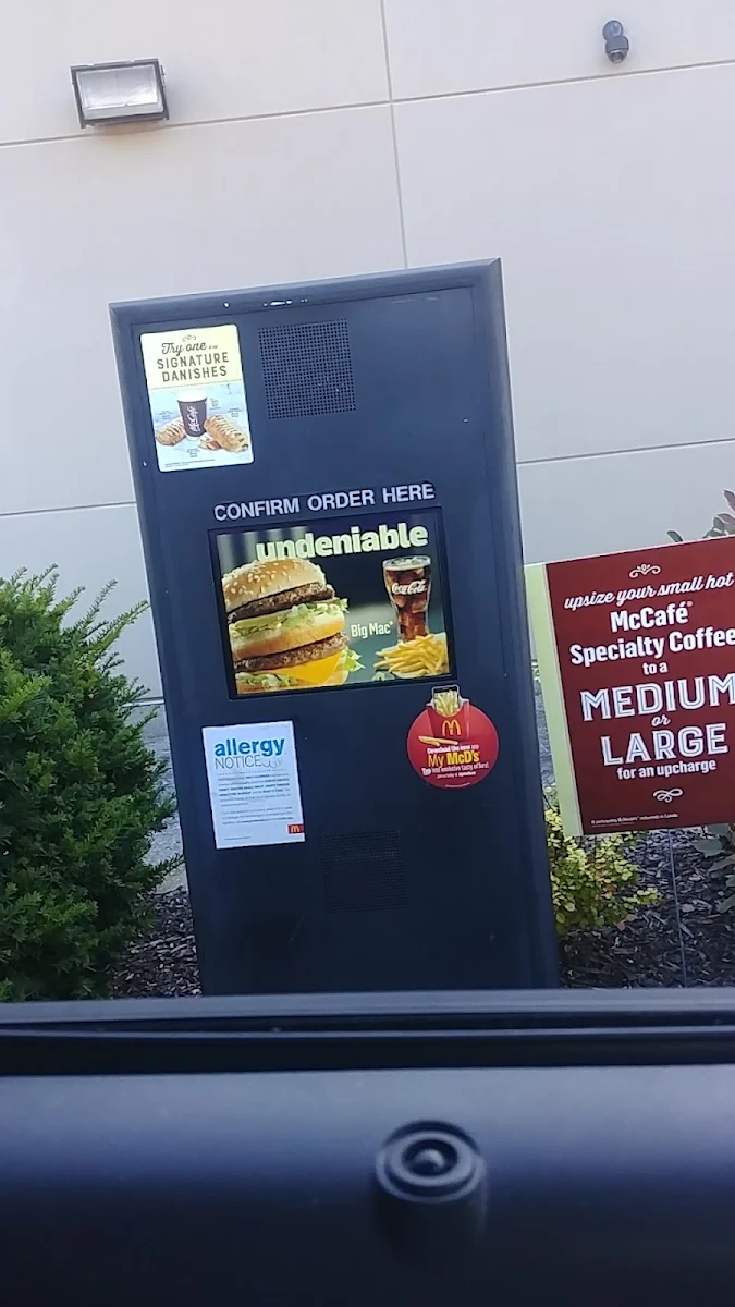 Menu, McDonald's