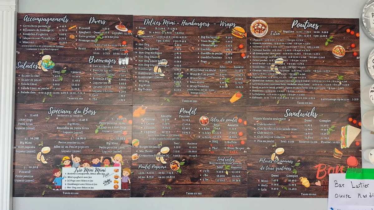 Menu, Cantine Mimi