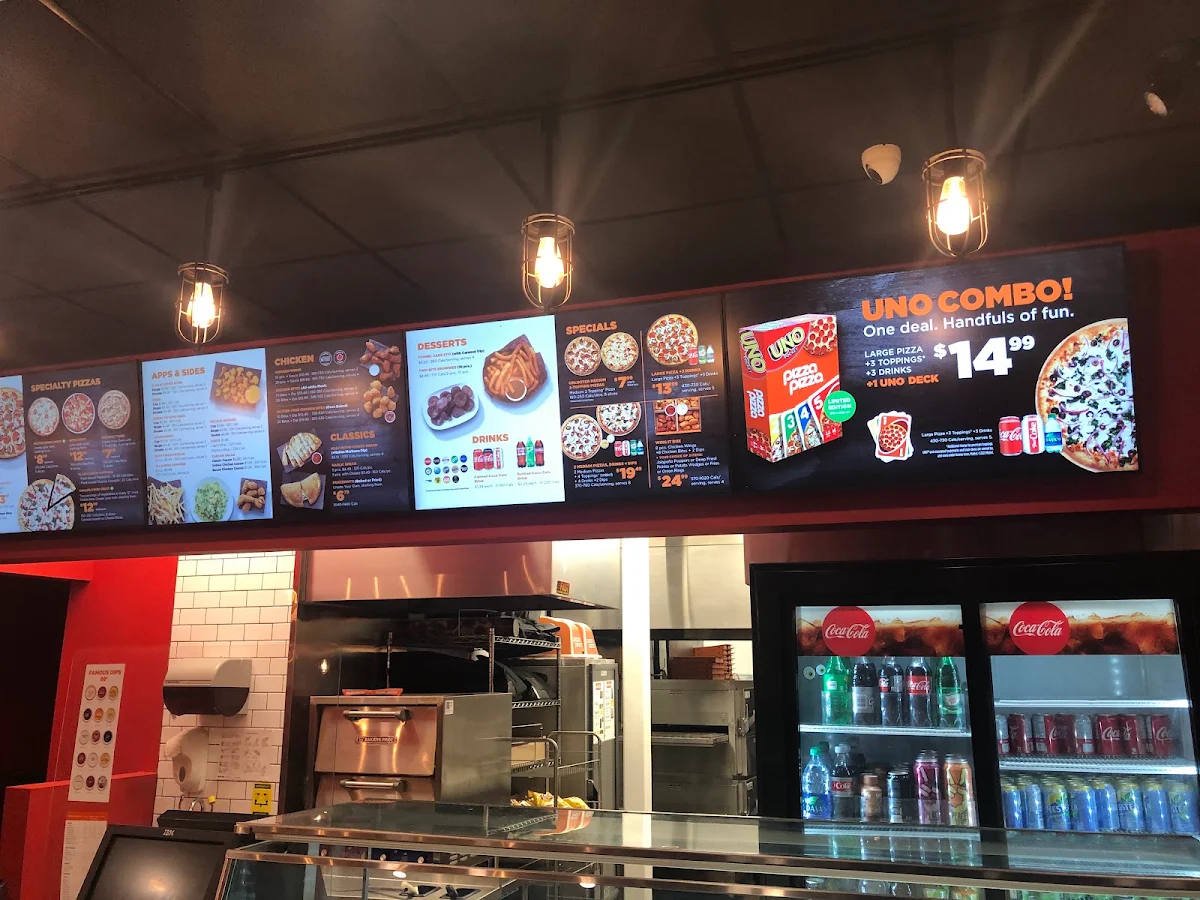 Menu, Pizza Pizza