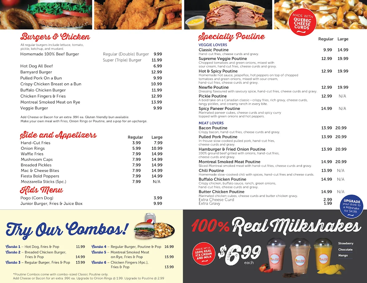 Menu, Sam's Grill Kirkland Lake
