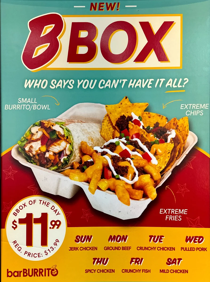 Menu, barBURRITO