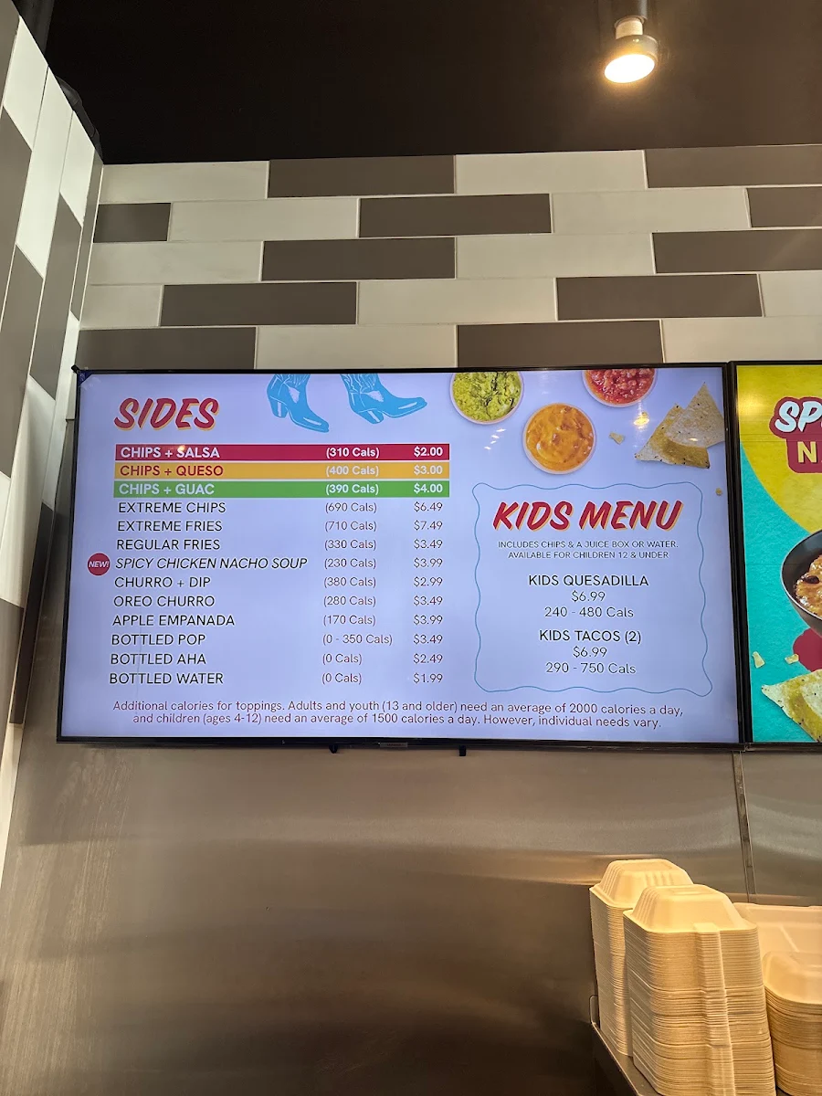 Menu, barBURRITO