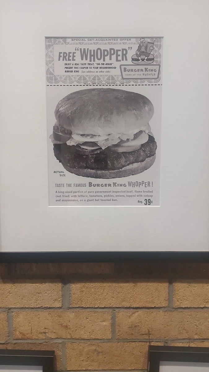 Menu, Burger King