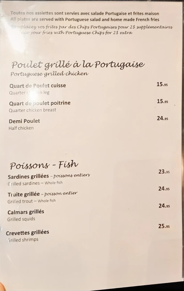Menu, Restaurant Jano