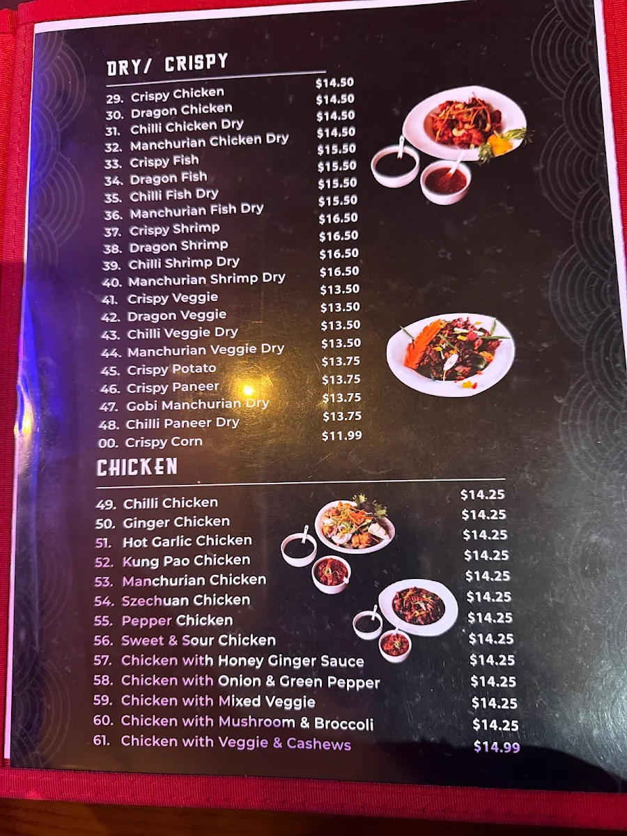 Menu, Everest Hakka House