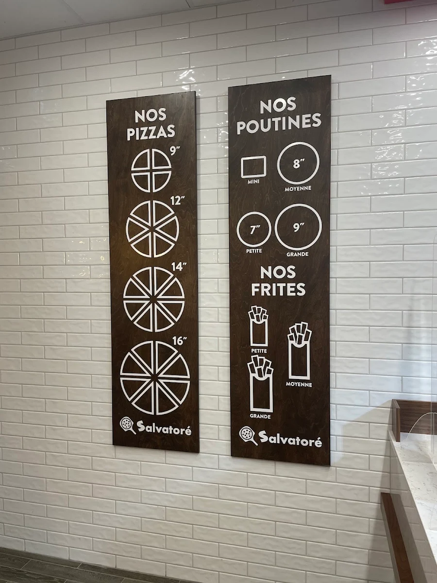 Menu, Pizza Salvatoré